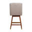 Tabouret de comptoir pivotant Constantine au fini chêne brun avec tissu taupe