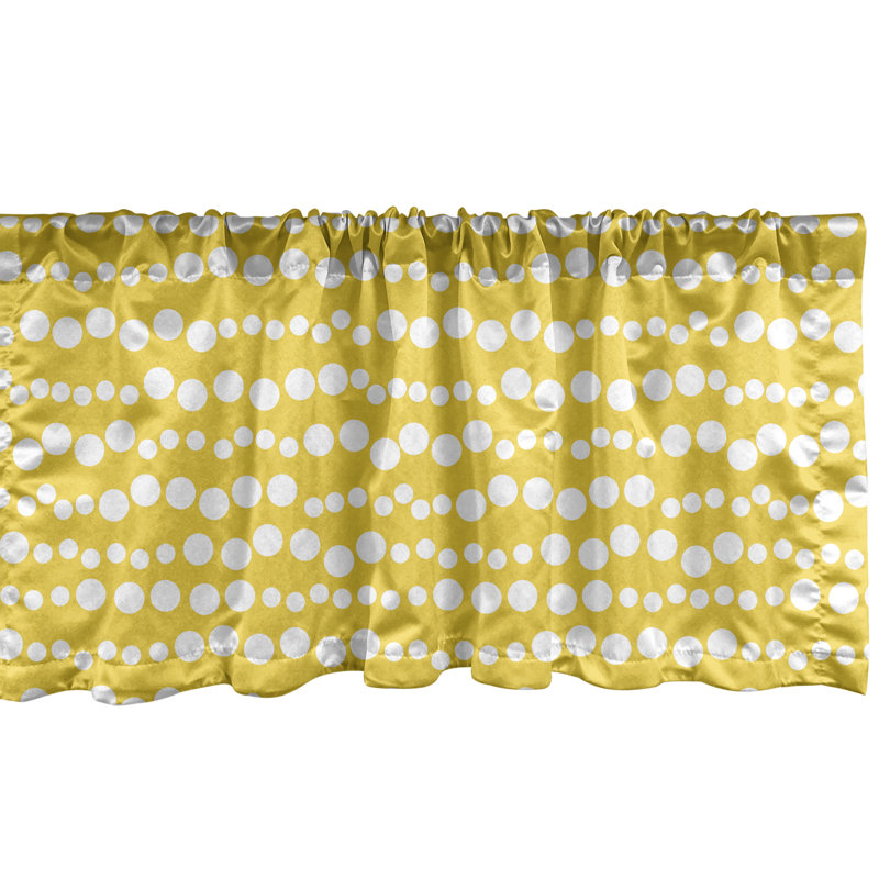 Cantonnière jaune et blanche Ambesonne, L 42 po x L 18 po