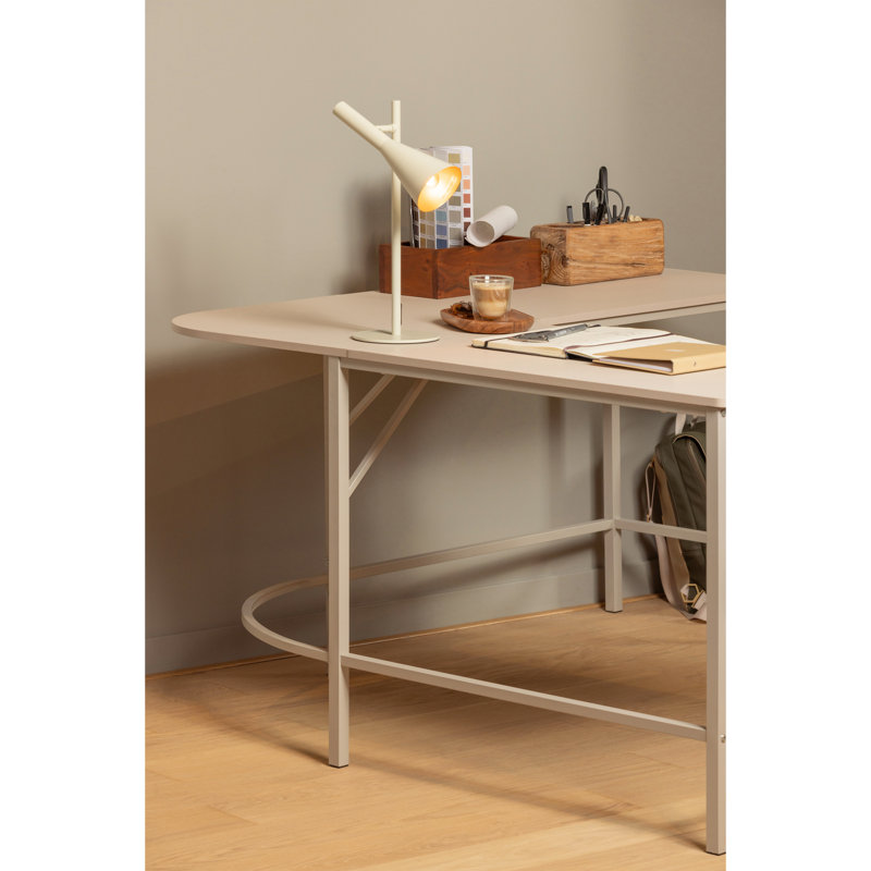 Mike L-Shaped Metal Base Writing Desk