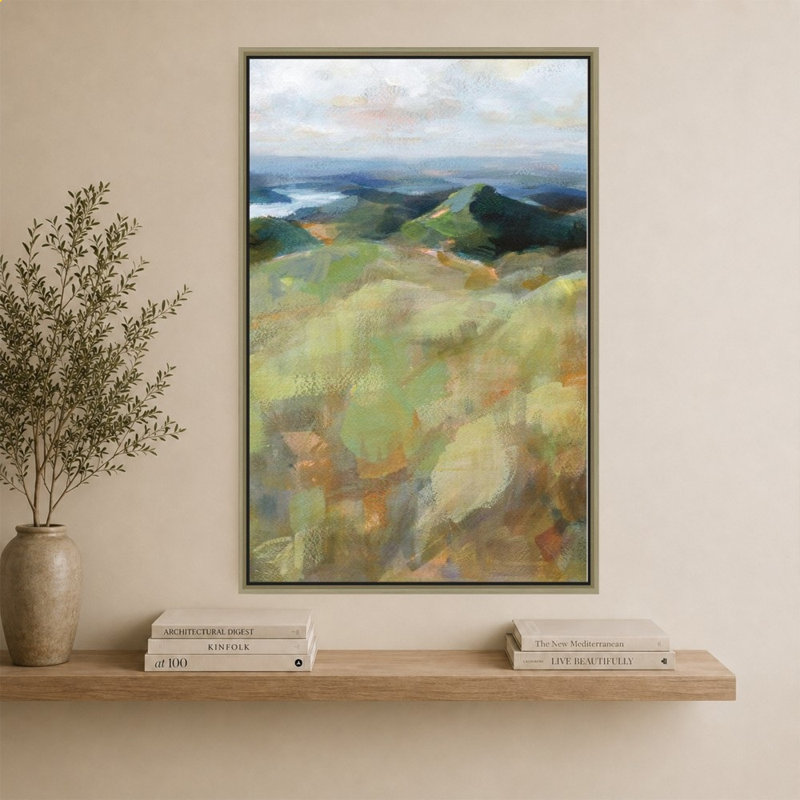 «Above the Lakes» par Danhui Nai - impression sur toile, Champagne, H 64 po x l 44 po