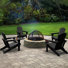 Wolak High Density Polyethylene Folding Adirondack Chair With Double Cup Holder(Set Of 4)