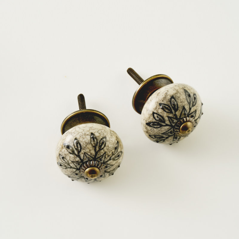 Boutons d'armoire en céramique Gia (ensemble de 2)