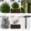 22 "Faux plantes topiaires en cèdre artificiel avec piques au sol