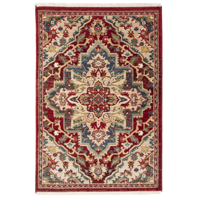 Tapis rouge Kurtz, Rectangle 9 pi x 12 pi 6 po, Red/Beige
