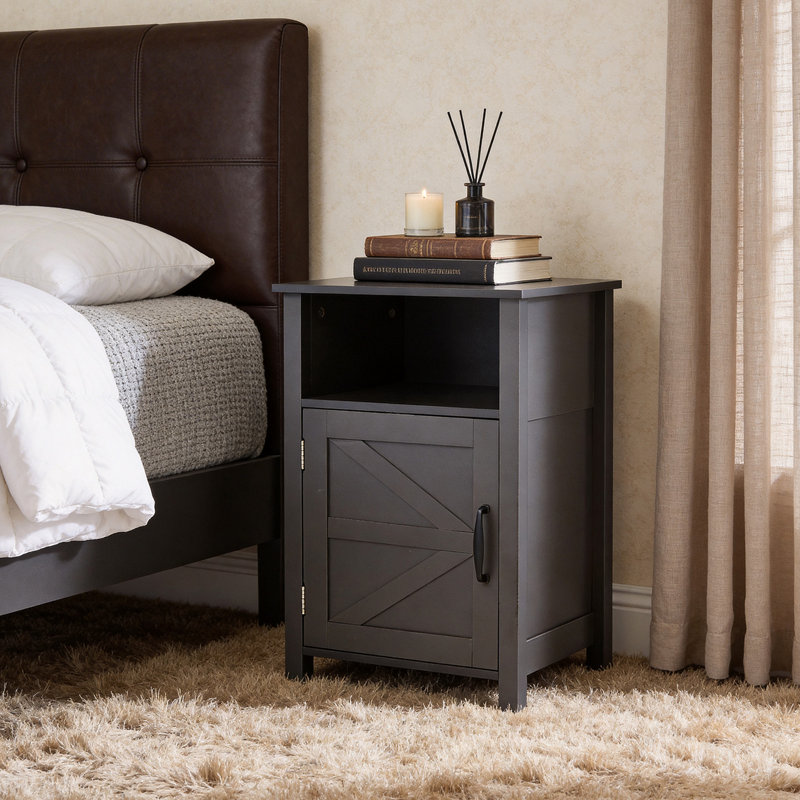 40cm W Bedside Table, Grey