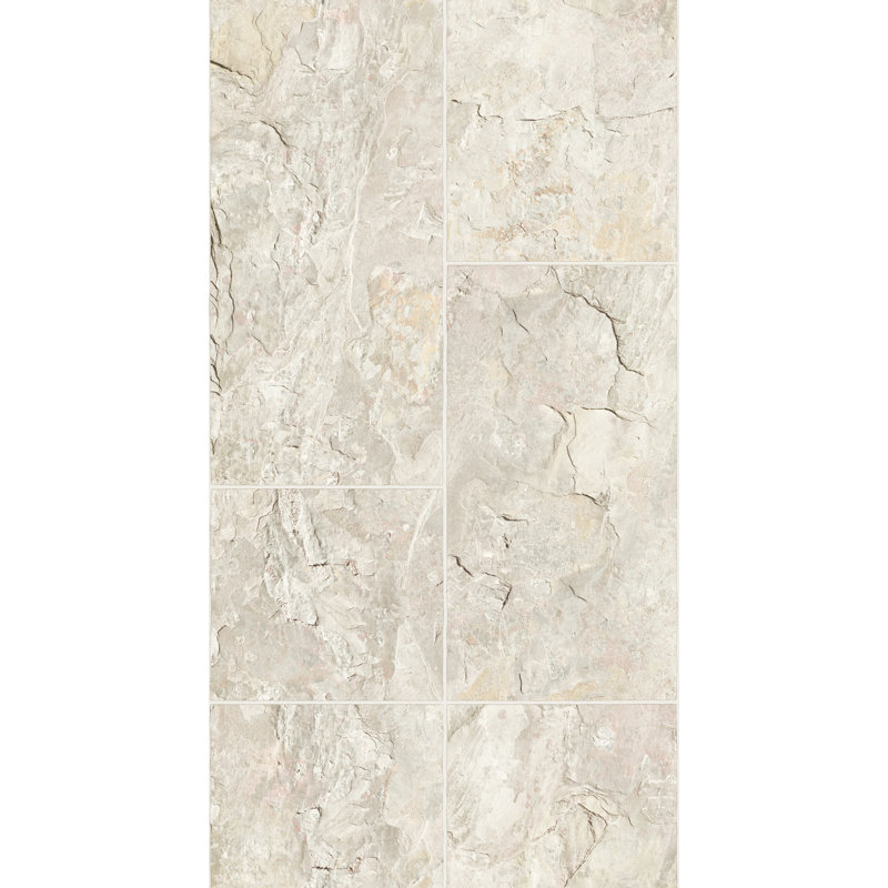 Bricks and More Collection Stone Tile Wallpaper Roll, Cream
