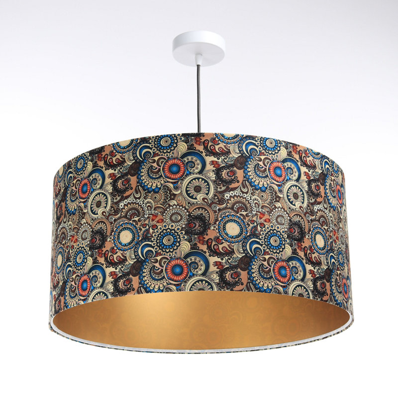 Bernuth 1 - Light Gold Drum Pendant