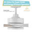 Ventilateur de plafond blanc mat 6 pales 64 pouces Sixer-146496049-146496048