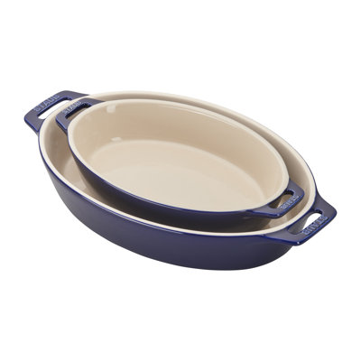 Staub Ceramic 2-piece Oval Baking Dish Set