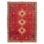 Tapis rouge rétro Evey 6 pi 9 po x 9 pi 7 po