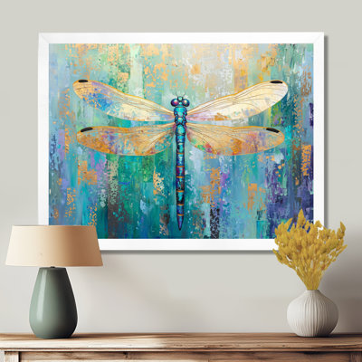 Emerald Dragonfly Iridescent Wings II - Dragonfly Wall Décor