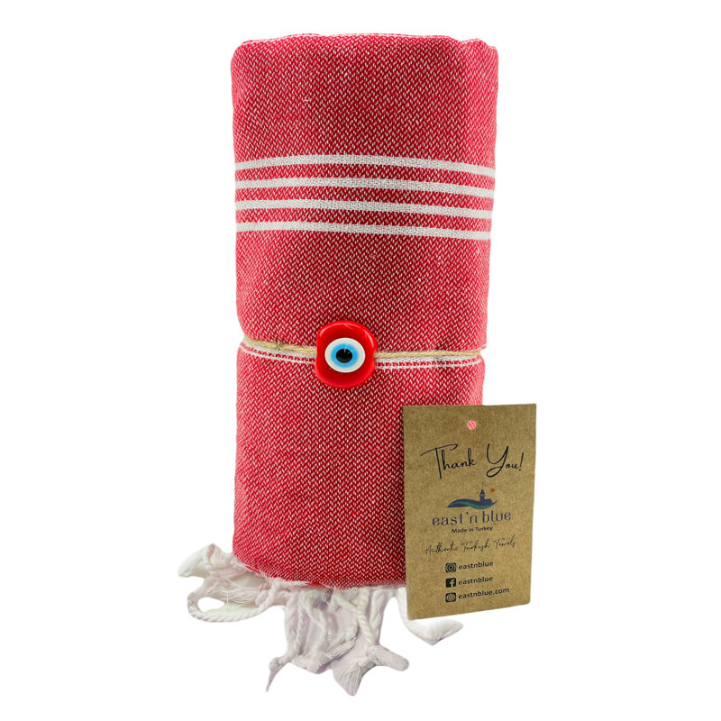 Lina Peshtemal Beach Towel, Red