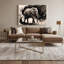 Faune, éléphant d'Asie, art mural sur toile noire-2009631503