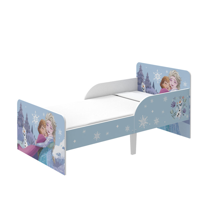 Disney Frozen Toddler Bed - Sturdy Engineered Wood Construction, Guarded Sides, Wooden Slats, Fits 140cm x 70cm Mattress (Mattress not included)