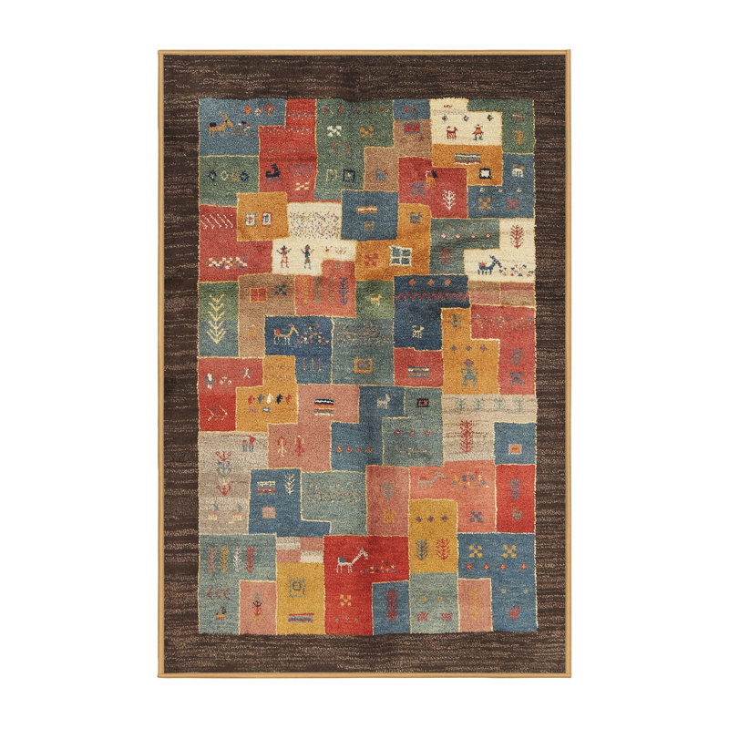 Tapis rouge / beige Campeaux, Rectangle 8 pi x 10 pi