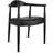 Hashimoto Genuine Wood Dining Arm Chair – Open Back PU Leather Seat, Mid‑Century Modern Accent Chair-859261235