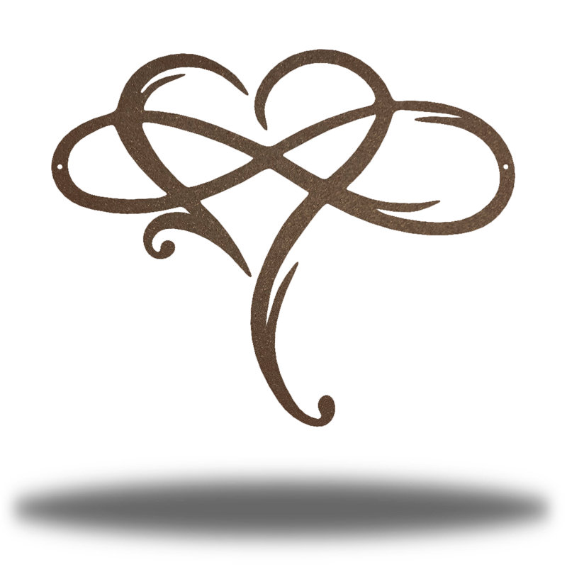 Décoration murale Chirsty Infinite Love, Rouille, H 36 po x l 36 po x P 0,01 po