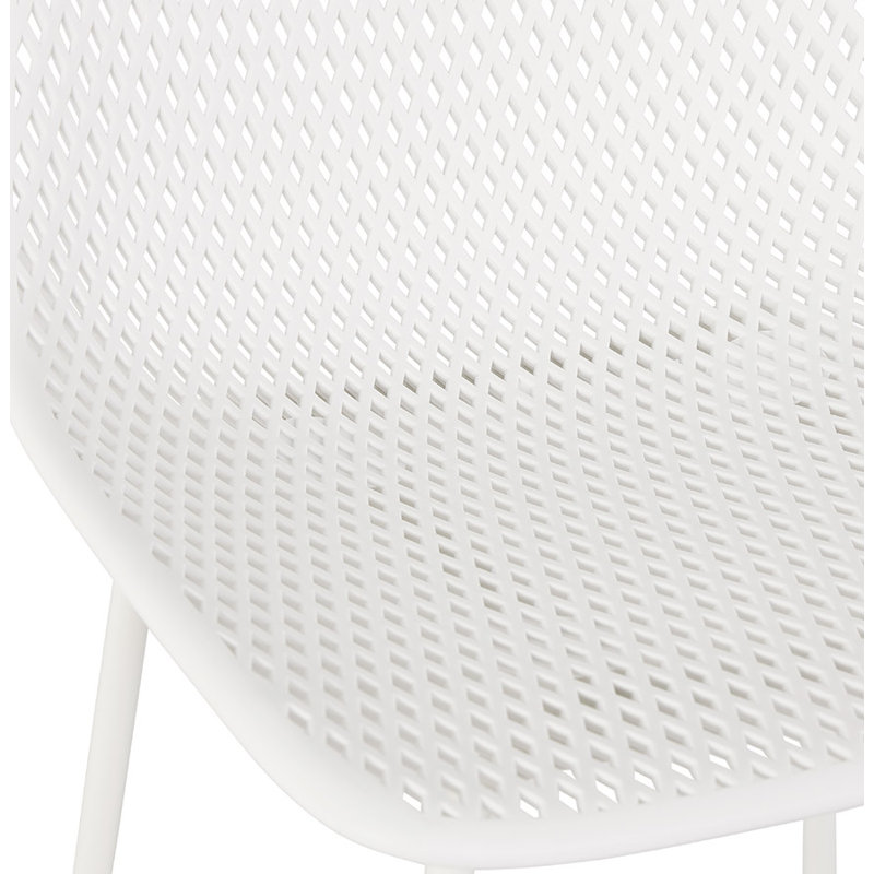 Baxley Steel Outdoor Stool, White
