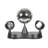 Debarghya Dolly Disco Ball Rotating RGB Spotlight Desk Table Lamp 23.5cm Figurine Novelty Light