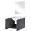 24 po L Comptoir de salle de bain gris foncé - comptoir en quartz, 18 miroirs, fermeture en douceur, espace de rangement spacieux, salle de bain en tache avec comptoir blanc et miroir X 22 P, acide-219269904