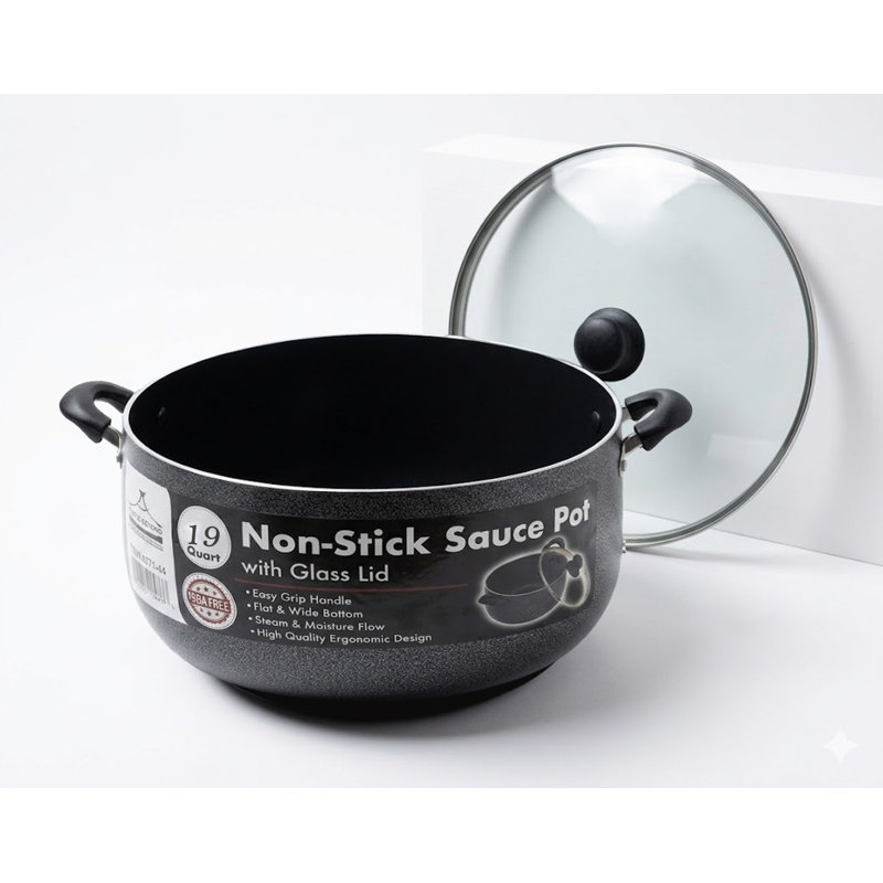19 Qt Non Stick Aluminum Stock Pot, 19 Qt
