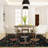 Indoor&Outdoor Washable Area Rug Black Gorgeous flowers Vintage Low Pile Rug for Living Room Bedroom Wedding Banquet-204884854