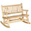 Chaise berçante en bois 2 personnes