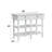 Rorratt Kitchen Island, Marble Top & White Finish