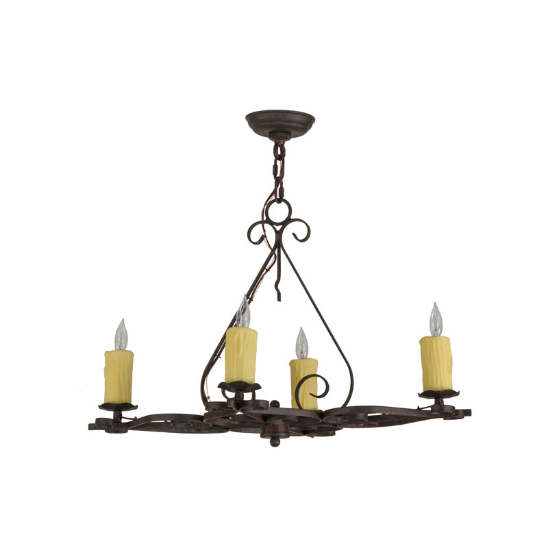 Style bougie classique/traditionnel 4 lumières lustre
