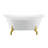 67'' Streamline Clawfoot Soaking Acrylic Bathtub With Drain, Clawfeet, and Bamboo Tray-14879742-14879728