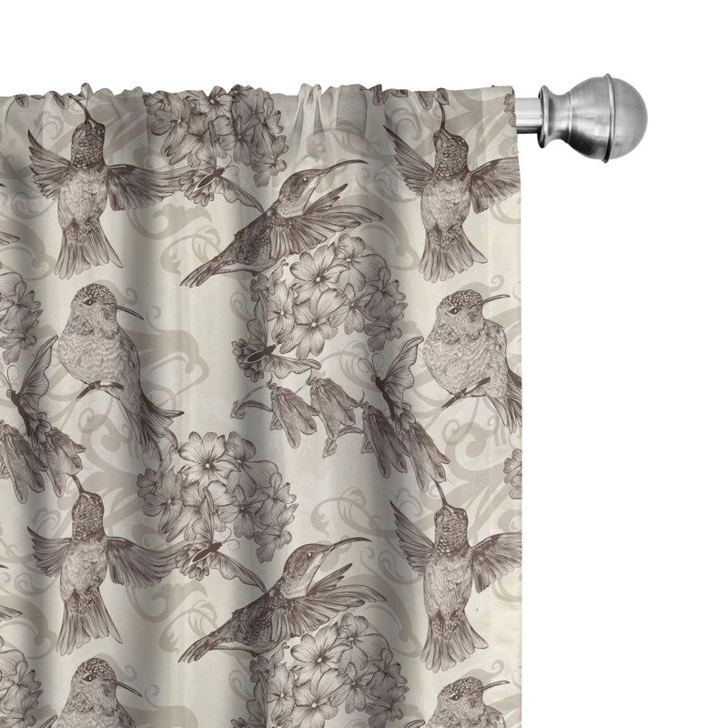 Paire de rideaux obscurcissant avec passe-tringle Birds, 28 po x 84 po