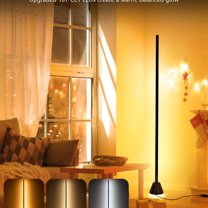 145cm Black LED Traditional Floor Lamp