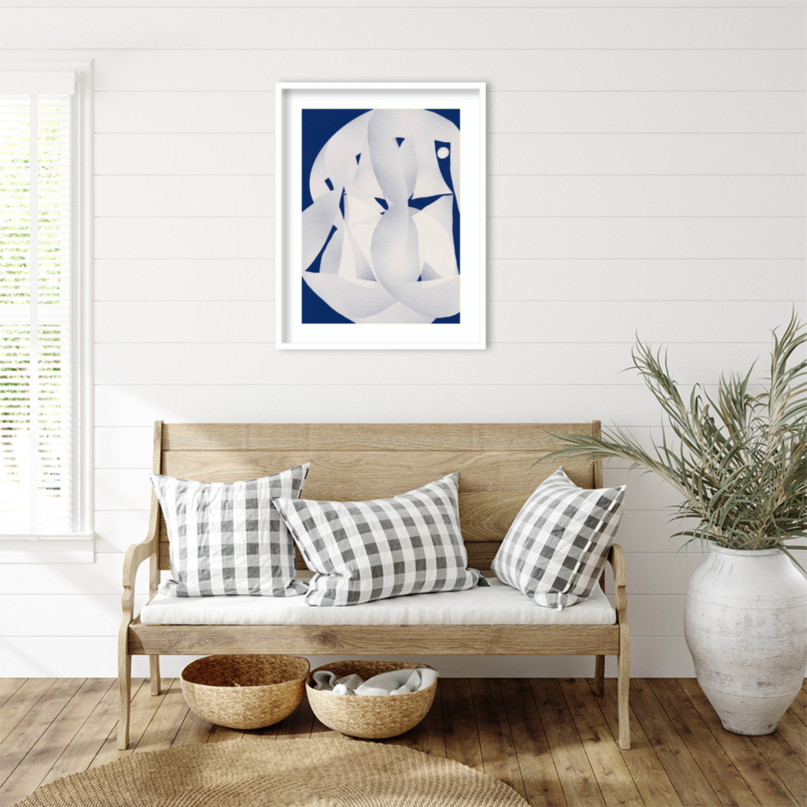 Louella "Paper Sculpture Abstract" Print, White, 33" H x 26" W