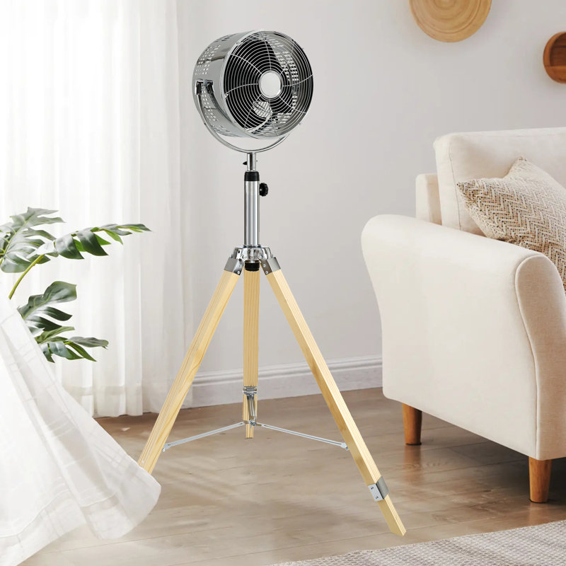 Adjustable-Height 52 In. Tripod Pedestal Fan, 3 Speed Adjustment, Multiple Wide Angle Standing Fan