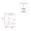 Meuble-lavabo autoportant avec portes doubles, tablette ouverte et base surélevée, conception moderne pour l'installation d'un lavabo et rangement organisé, wengé
