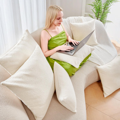 Modern Boucle Reversible Pillow Covers (Set of 2)