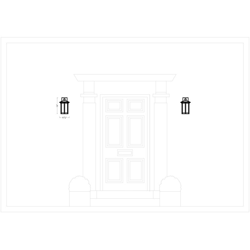 Tomek Large One Light Outdoor Wall Lantern from Generation Lighting , 18" H x 10.5" W x 10.5" D, Black, Yes