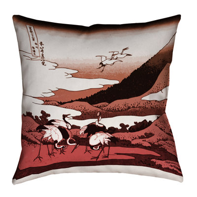 Katsushika Hokusai Cotton Reversible Pillow Cover