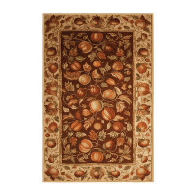 Machine Washable French Brown Area Rug