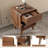 Angela Wood Nightstand  with Charging Station, Bed Side Table with Charging Station, Round Corner Wood Night Stand, 15.7"D x 17.7"W x 24"H-1668423374