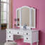 Ensemble de meuble-lavabo de chambre à coucher contemporain avec tiroir et tabouret pliable-565015579
