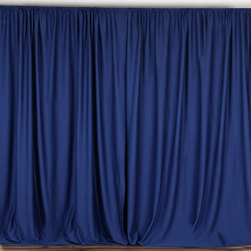 Antion Semi Sheer Curtain Single Panel, 56" x 84", Navy