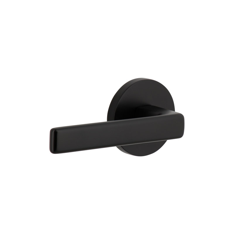 Viaggio Circolo Rosette Single Dummy with Lusso Lever, Satin Black, Left, Circolo Rosette