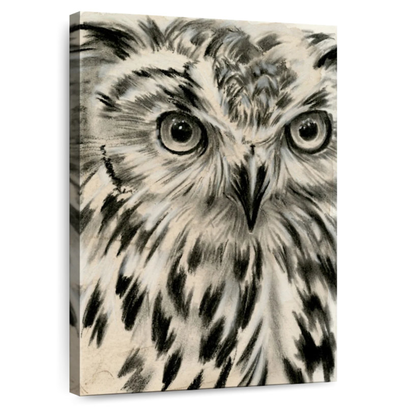 Hibou Brampt gris anthracite I, H 51 po x l 34 po