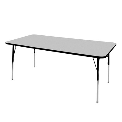 Rectangle Adjustable Height Classroom Activity Table for School and Home