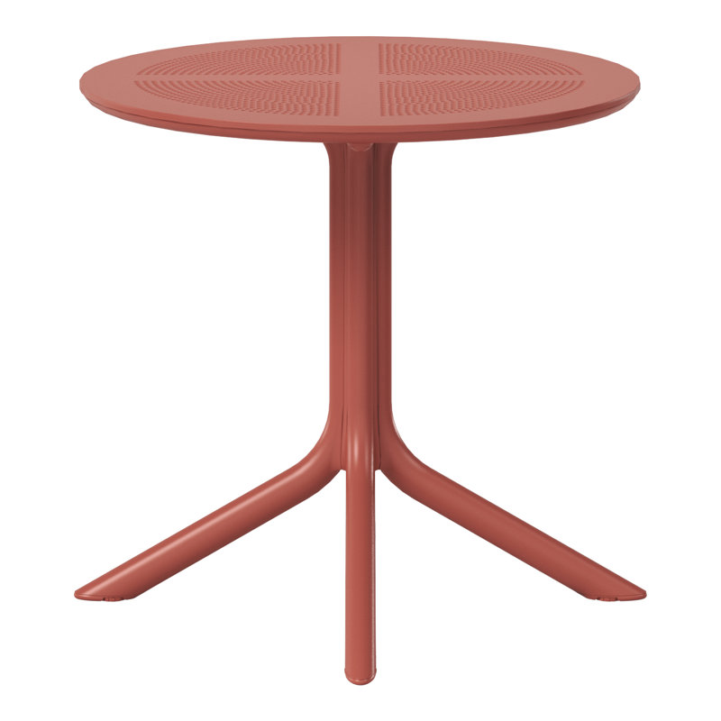 31.5" Outdoor Round Dining Table, Red