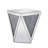Stonecipher Mirrored Glass Top End Table