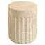 Table d'appoint Zenvio Modern Sculptural Fiberstone avec base festonnée-1324247331