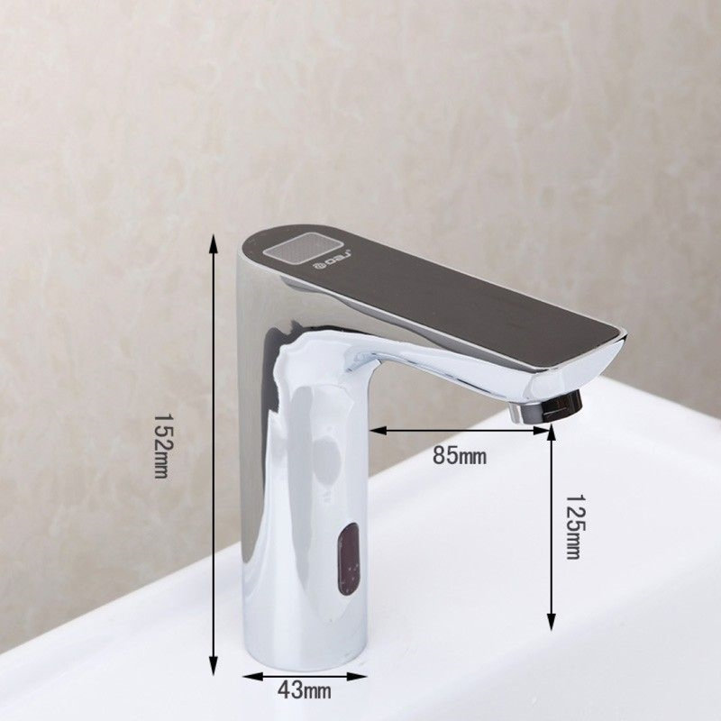 Robinet de salle de bain moderne en chrome avec poignées doubles et valve en céramique