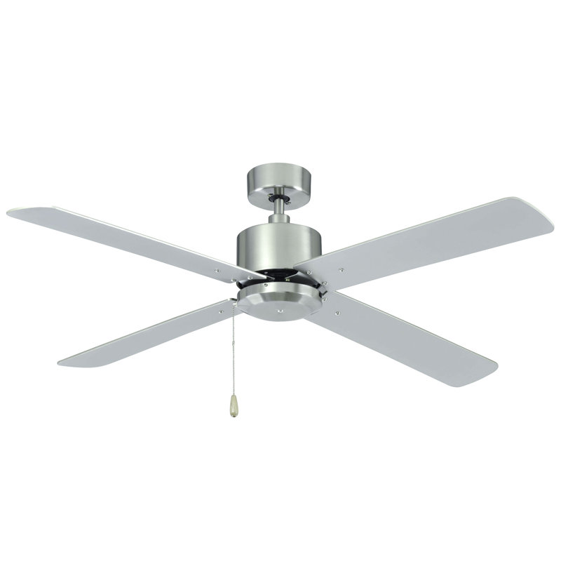 Scoggins 52" 4-Blade Indoor Ceiling Fan, Brushed Nickel, 207, Brushed Nickel